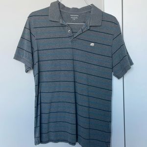 Gray Striped Men’s Banana Republic Polo Size L